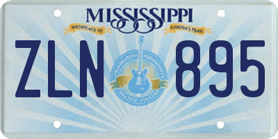 MS license plate ZLN895