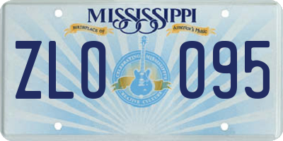 MS license plate ZLO095