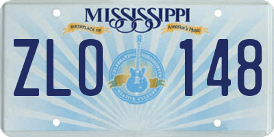MS license plate ZLO148