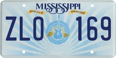 MS license plate ZLO169
