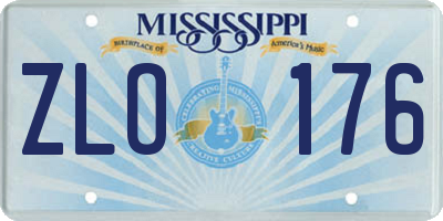 MS license plate ZLO176