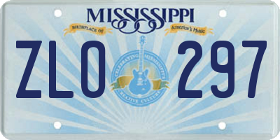 MS license plate ZLO297