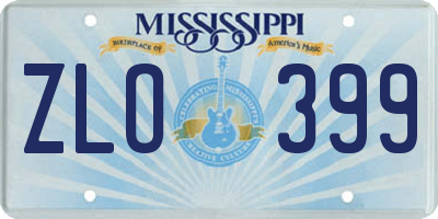 MS license plate ZLO399