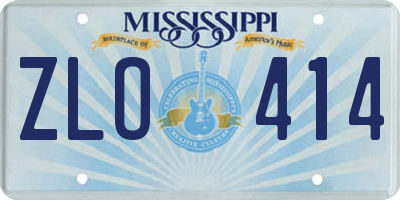 MS license plate ZLO414