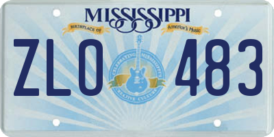 MS license plate ZLO483