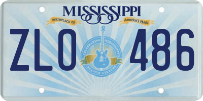 MS license plate ZLO486