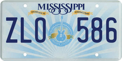MS license plate ZLO586
