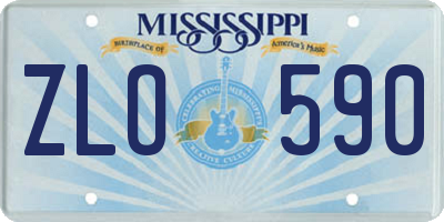 MS license plate ZLO590
