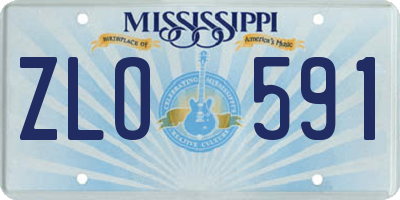 MS license plate ZLO591