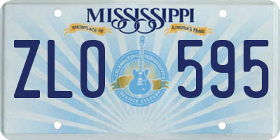 MS license plate ZLO595