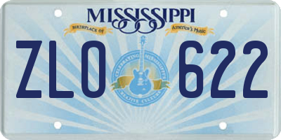 MS license plate ZLO622
