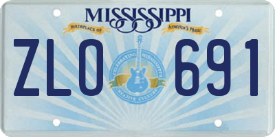 MS license plate ZLO691