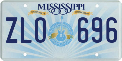 MS license plate ZLO696