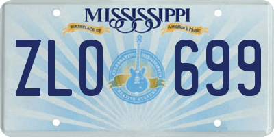MS license plate ZLO699