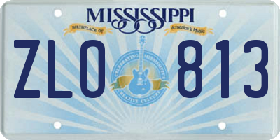 MS license plate ZLO813