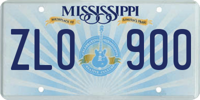 MS license plate ZLO900
