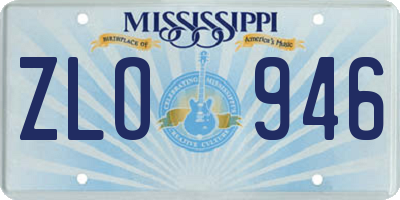 MS license plate ZLO946