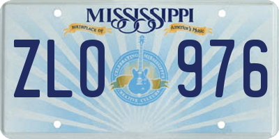 MS license plate ZLO976