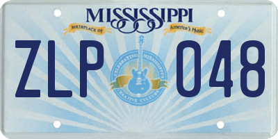 MS license plate ZLP048