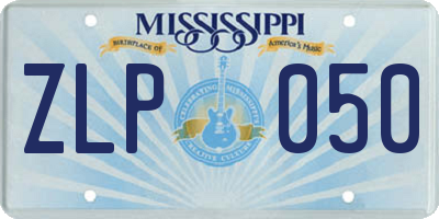 MS license plate ZLP050