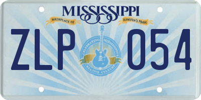 MS license plate ZLP054