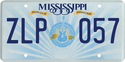 MS license plate ZLP057