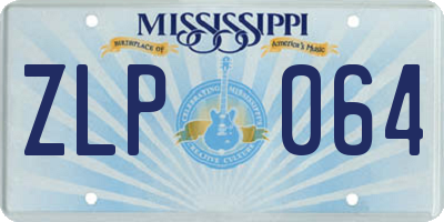 MS license plate ZLP064