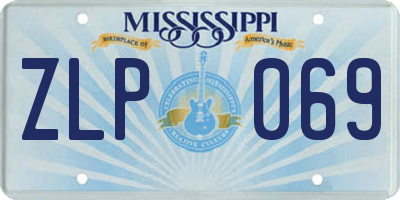 MS license plate ZLP069