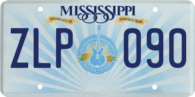 MS license plate ZLP090