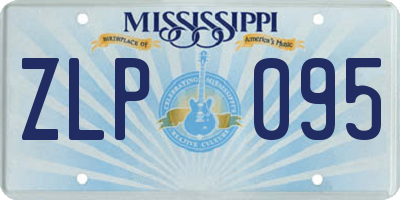 MS license plate ZLP095