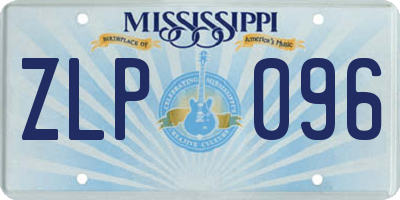 MS license plate ZLP096