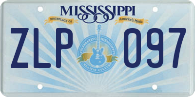 MS license plate ZLP097