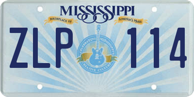 MS license plate ZLP114