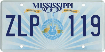 MS license plate ZLP119