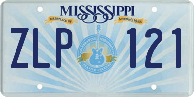MS license plate ZLP121