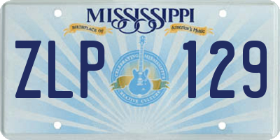 MS license plate ZLP129