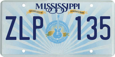 MS license plate ZLP135