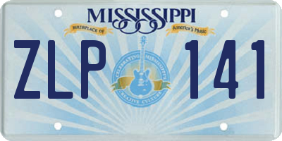 MS license plate ZLP141
