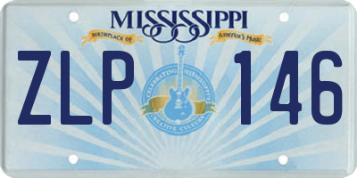 MS license plate ZLP146