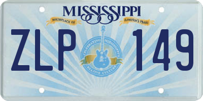 MS license plate ZLP149