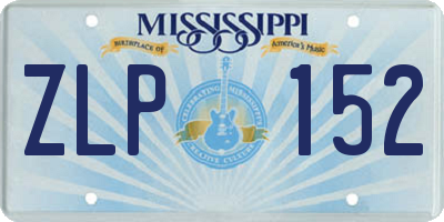 MS license plate ZLP152