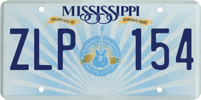 MS license plate ZLP154