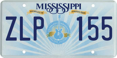 MS license plate ZLP155