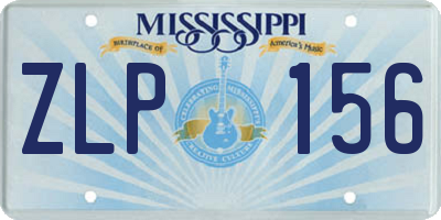MS license plate ZLP156