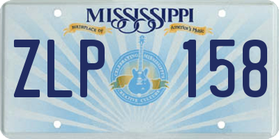 MS license plate ZLP158