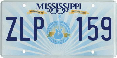 MS license plate ZLP159