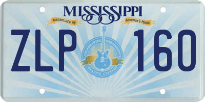 MS license plate ZLP160