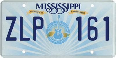 MS license plate ZLP161