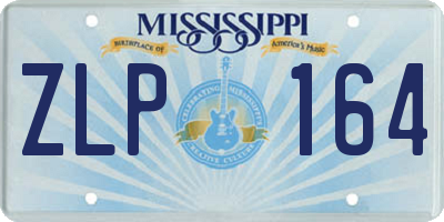 MS license plate ZLP164