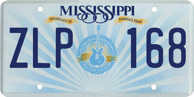 MS license plate ZLP168